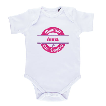 Baby Body "Qualität aus Bayern" mit Wunschname - meinherzschlag.de