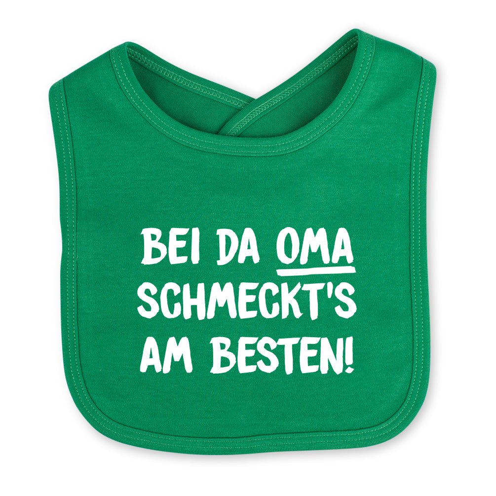 Babylätzchen "Bei da Oma schmeckt's am Besten!" - meinherzschlag.de