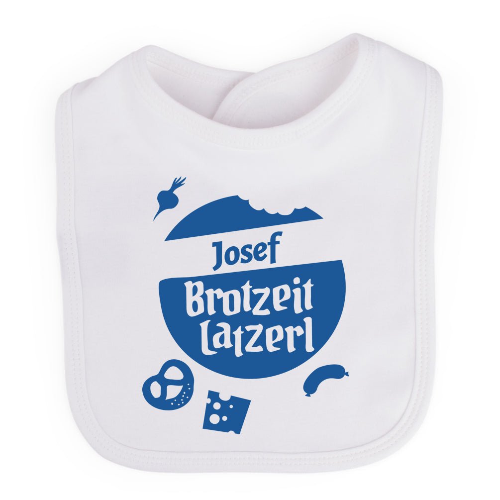 Baby Lätzchen "Brotzeit Latzerl" mit Wunschname - meinherzschlag.de