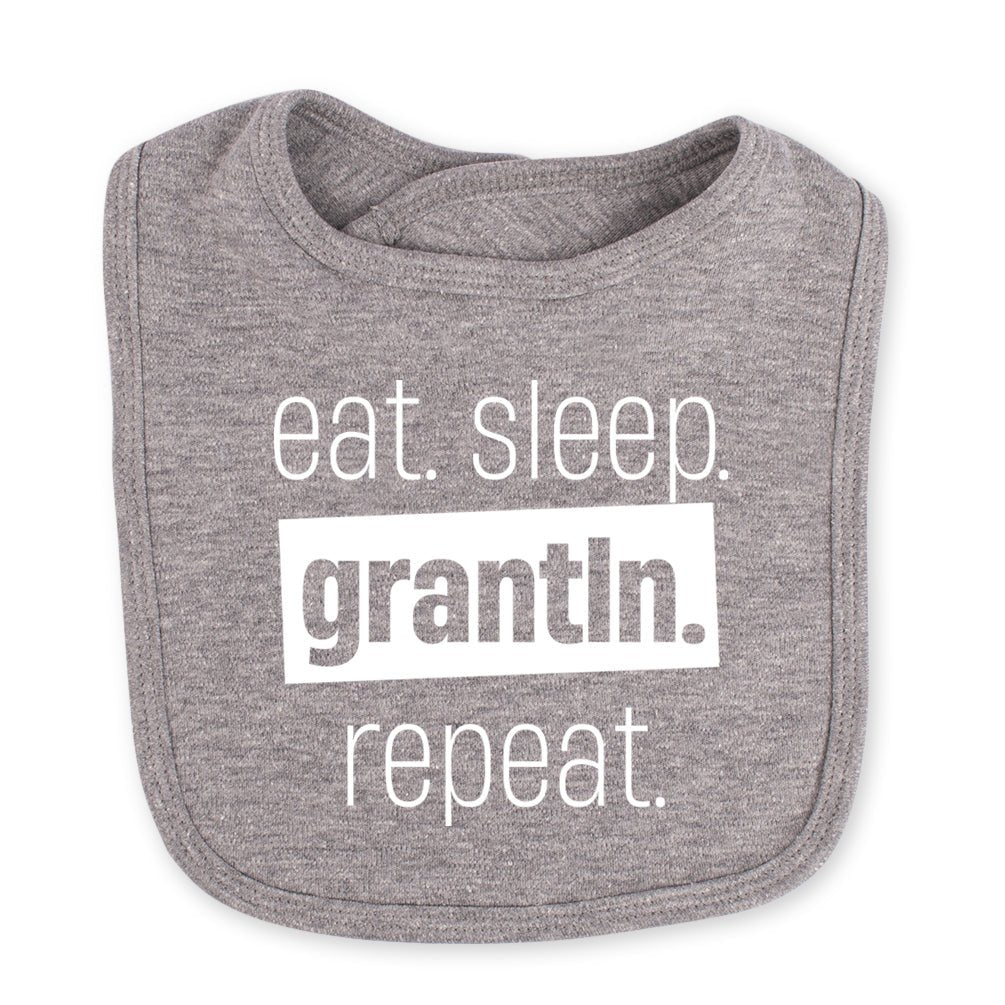 Babylätzchen "Eat. Sleep. Grantln. Repeat." - meinherzschlag.de