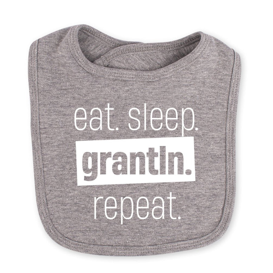 Babylätzchen "Eat. Sleep. Grantln. Repeat." - meinherzschlag.de