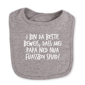 Babylätzchen "Fuassboi spuid!" - meinherzschlag.de