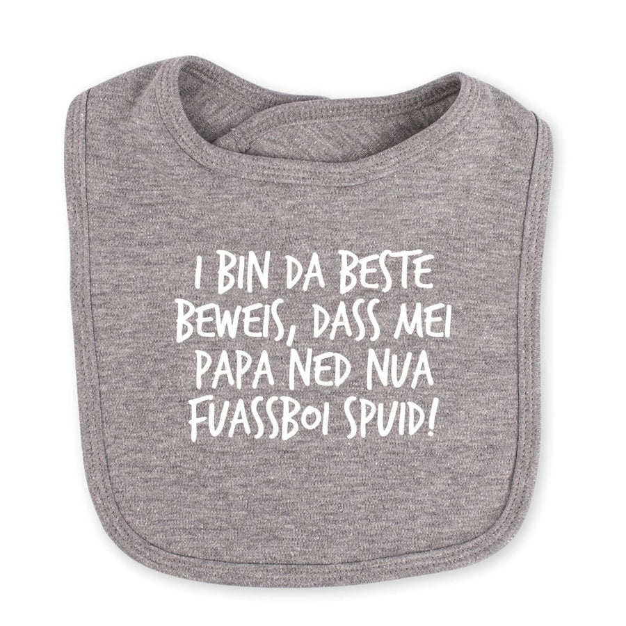 Babylätzchen "Fuassboi spuid!" - meinherzschlag.de