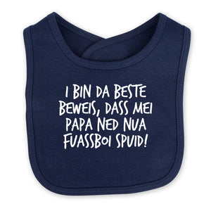 Babylätzchen "Fuassboi spuid!" - meinherzschlag.de