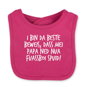 Babylätzchen "Fuassboi spuid!" - meinherzschlag.de