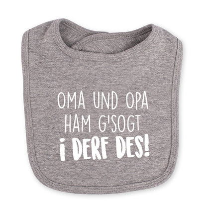 Babylätzchen "I derf des!" - meinherzschlag.de