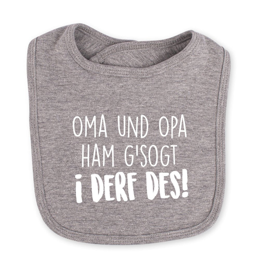Babylätzchen "I derf des!" - meinherzschlag.de