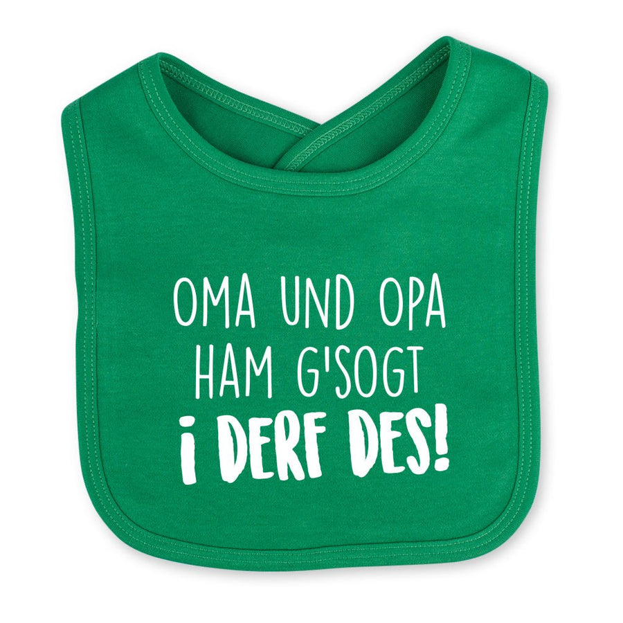 Babylätzchen "I derf des!" - meinherzschlag.de