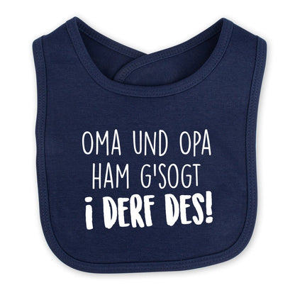 Babylätzchen "I derf des!" - meinherzschlag.de