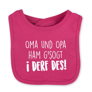 Babylätzchen "I derf des!" - meinherzschlag.de