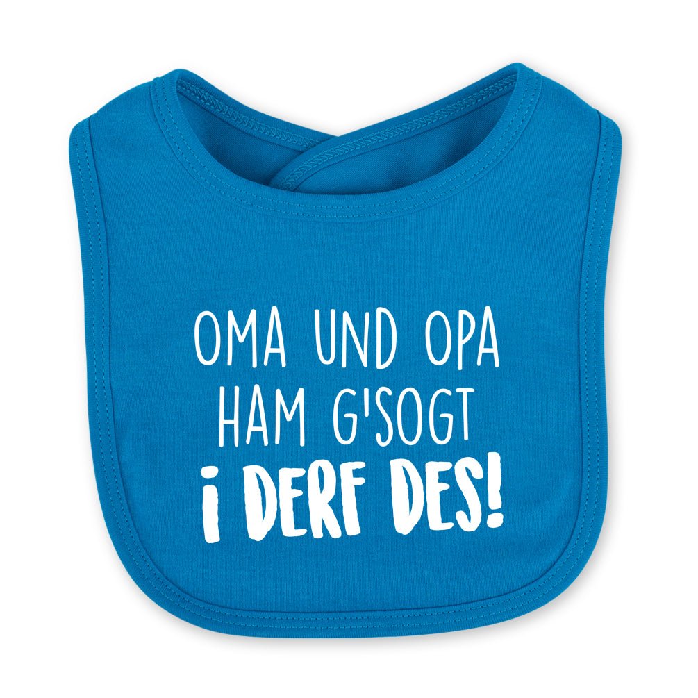 Babylätzchen "I derf des!" - meinherzschlag.de