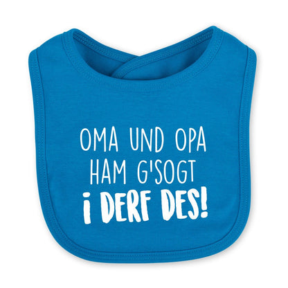 Babylätzchen "I derf des!" - meinherzschlag.de