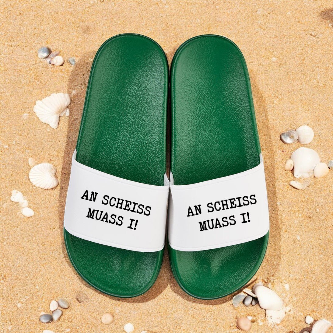 Badelatschen "An Scheiss muass i!" - meinherzschlag.de