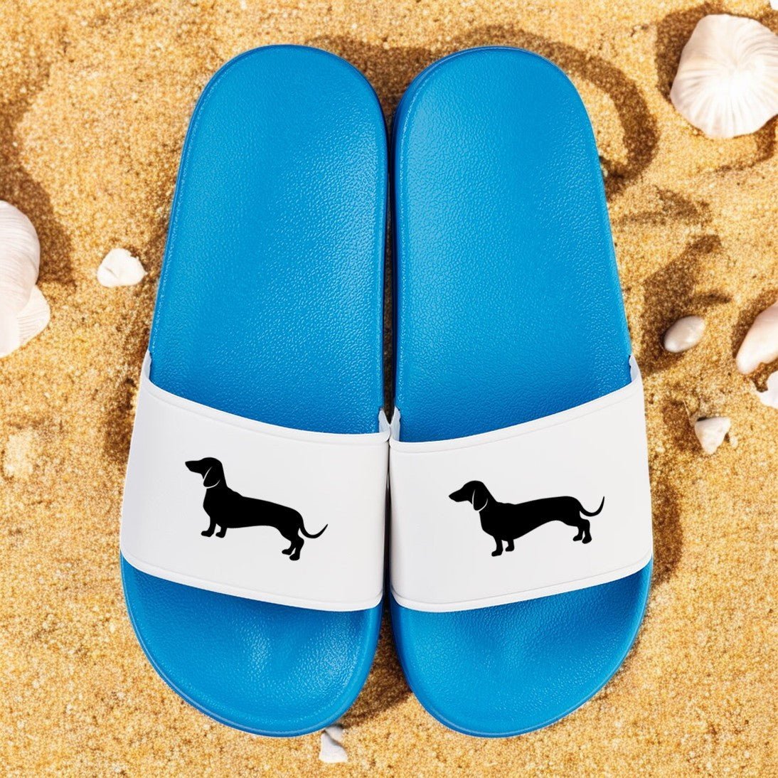 Badelatschen "Dackel" - meinherzschlag.de