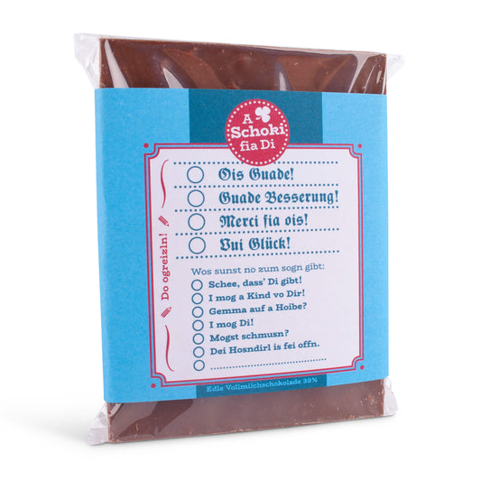 Bayrische Glückwunsch - Schokolade - meinherzschlag.de