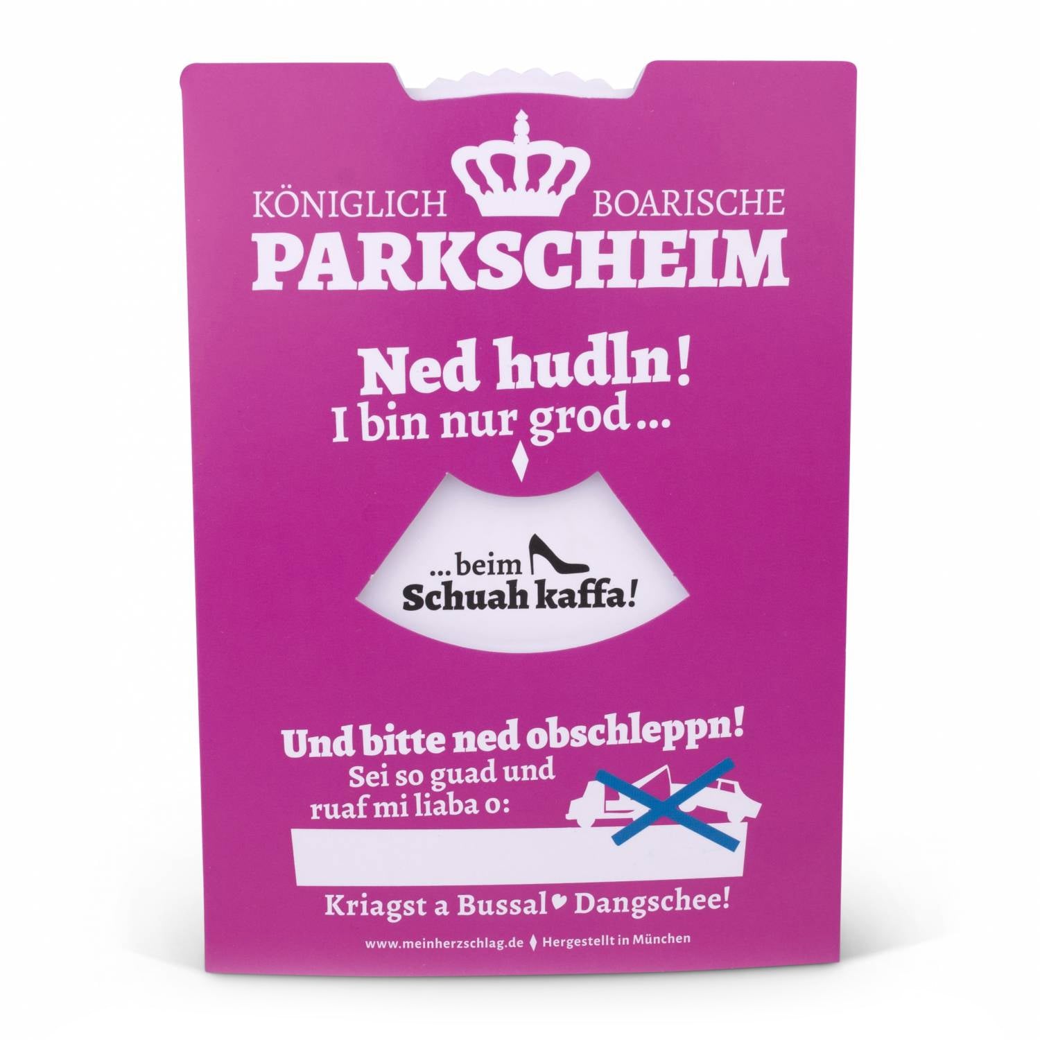 Königlich Boarische Parkscheim pink - meinherzschlag.de