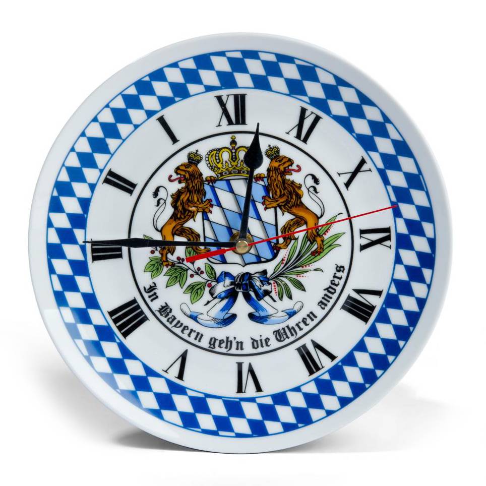 Bayerische Porzellan - Wanduhr - meinherzschlag.de