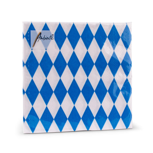 Serviette "Bayern - Rauten" (20 Stück) - meinherzschlag.de
