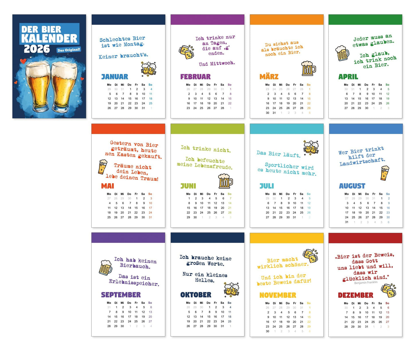 Der Bier - Kalender 2026 - meinherzschlag.de