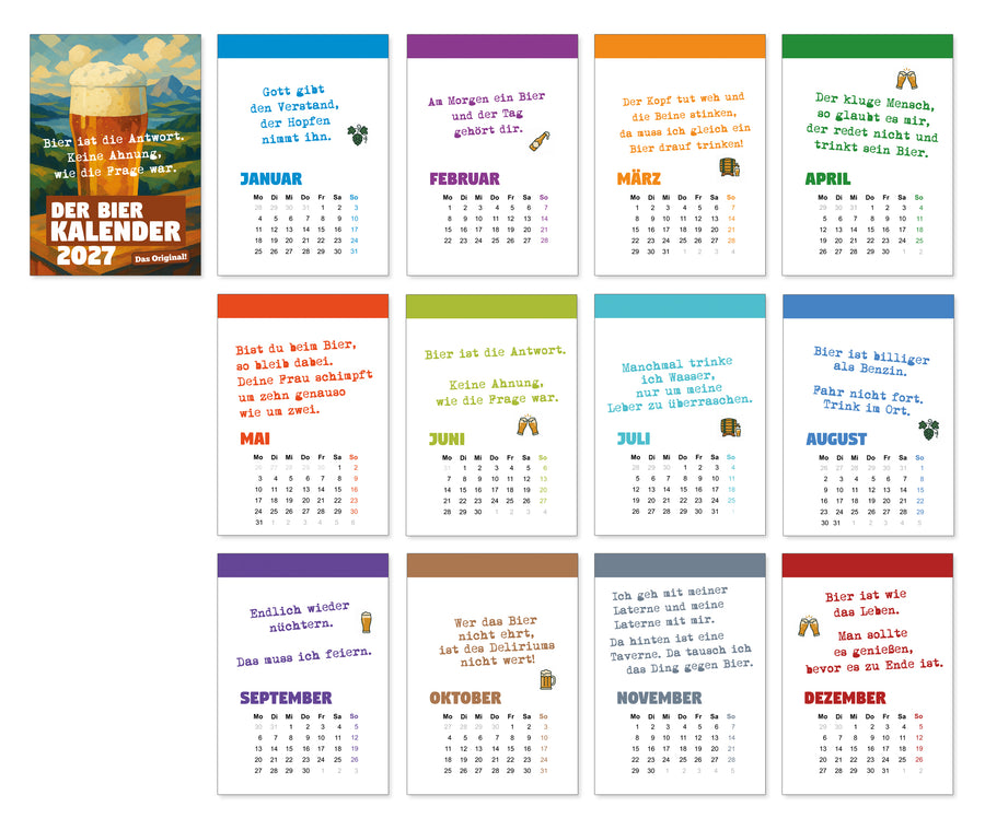 Der Bier-Kalender 2027 von meinherzschlag – Produktbild 2 von 2.