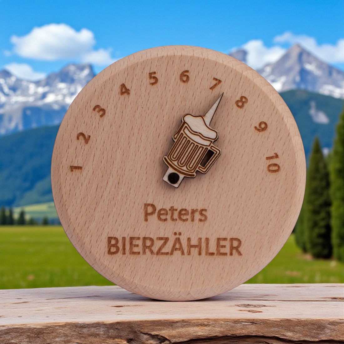 Bierglasdeckel &quot;Bierzähler&quot; mit Wunschname