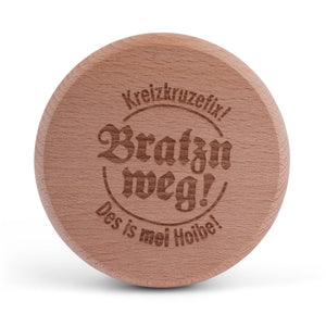 Bierglasdeckel "Bratzn weg!" - meinherzschlag.de