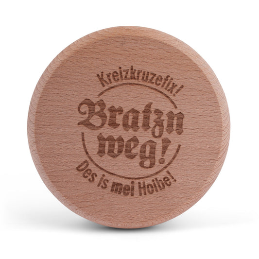 Bierglasdeckel "Bratzn weg!" - meinherzschlag.de