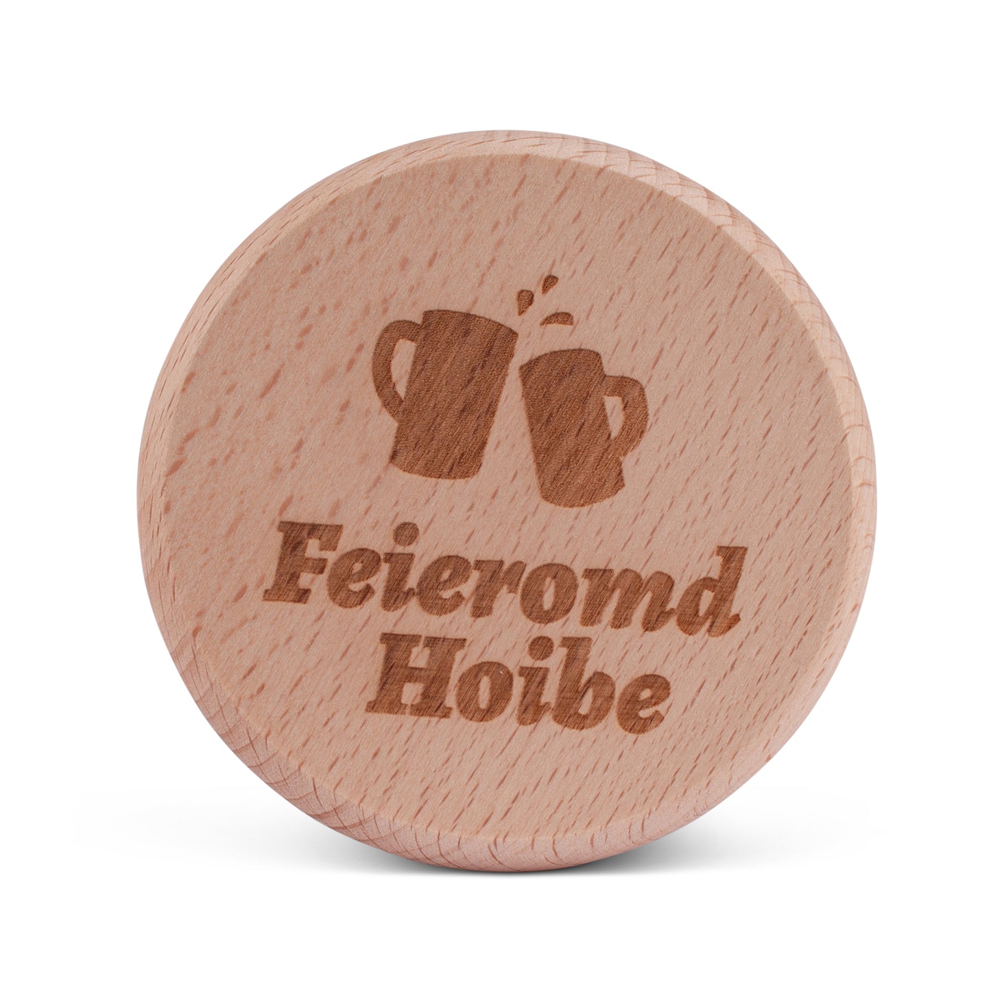 Bierglasdeckel "Feieromd Hoibe" - meinherzschlag.de