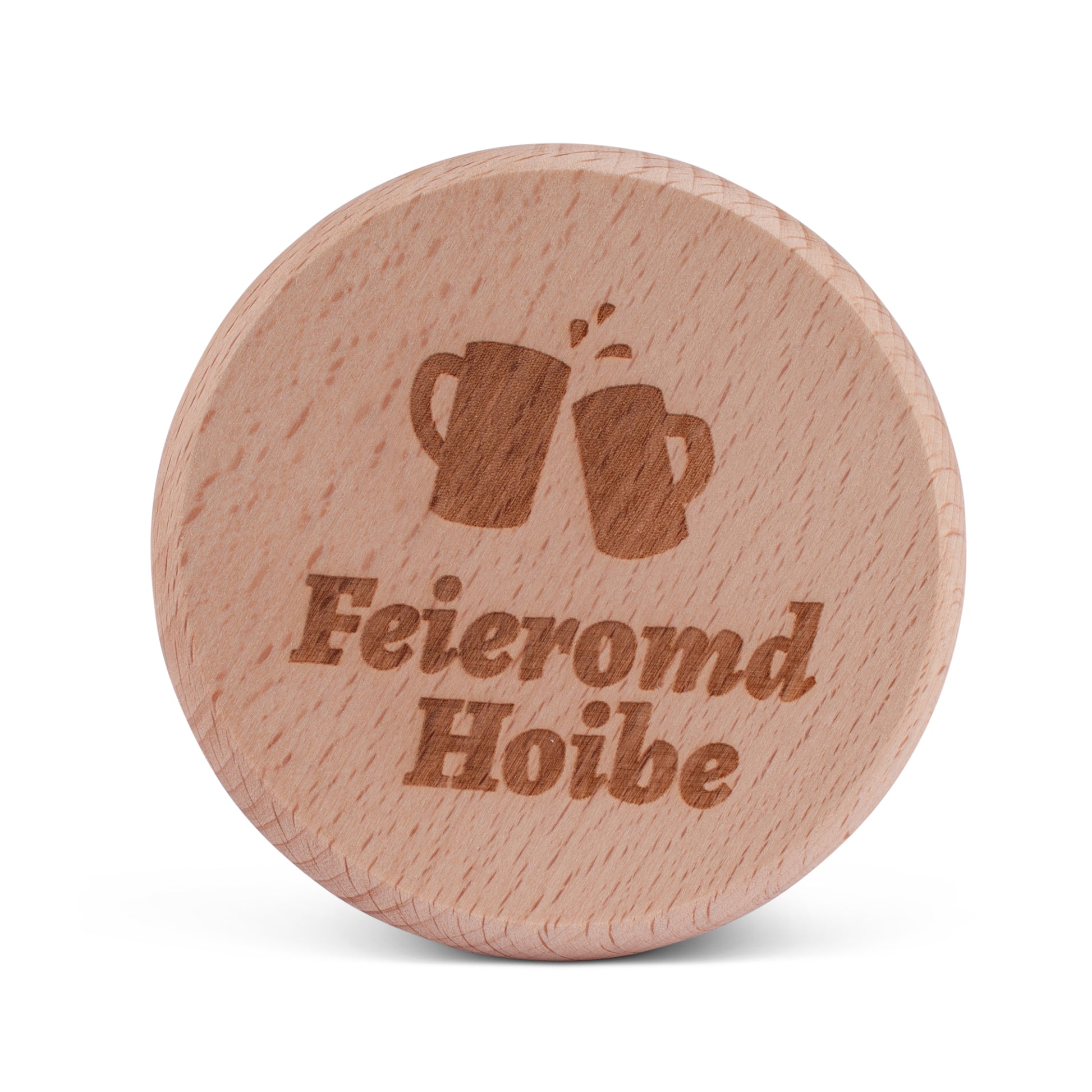 Bierglasdeckel "Feieromd Hoibe" - meinherzschlag.de
