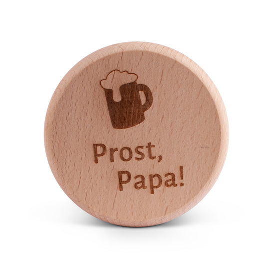 Bierglasdeckel "Prost, Papa!" - meinherzschlag.de