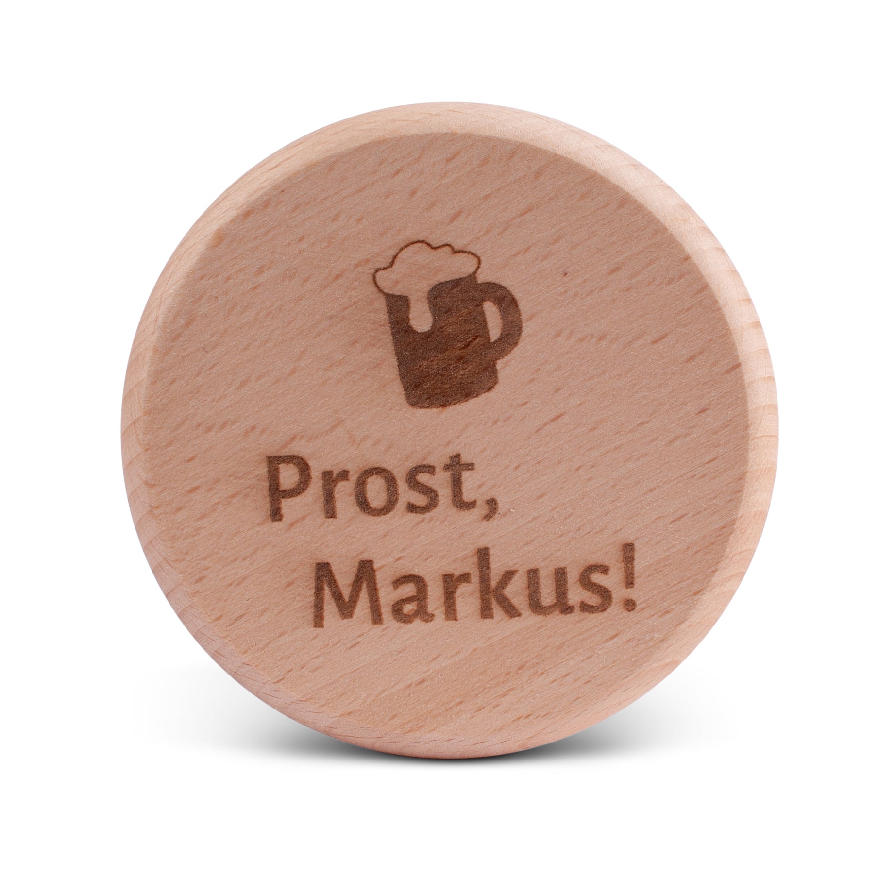 Bierglasdeckel "Prost" mit Wunschname - meinherzschlag.de