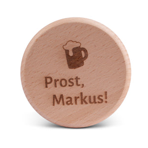 Bierglasdeckel "Prost" mit Wunschname - meinherzschlag.de