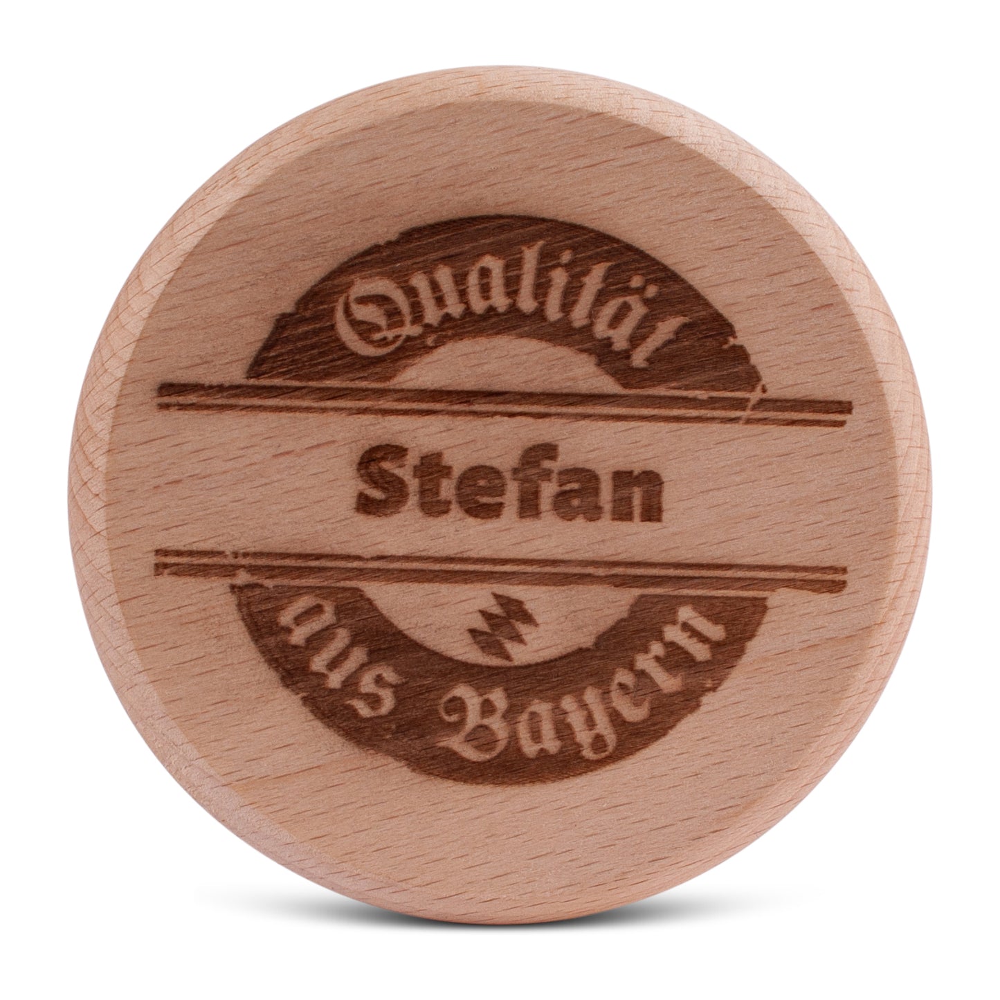 Bierglasdeckel "Qualität aus Bayern" mit Wunschname - meinherzschlag.de
