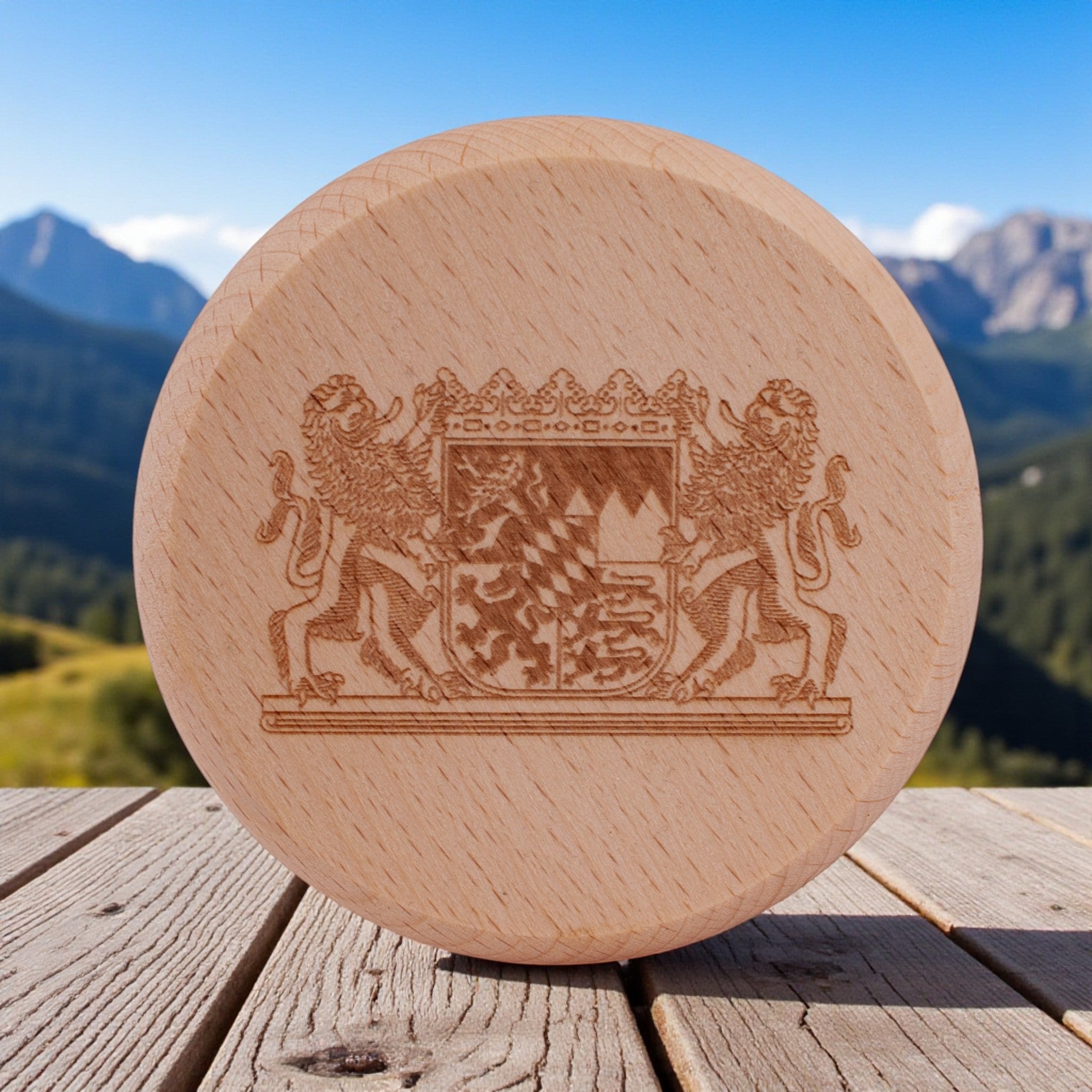 Bierglasdeckel "Bayernwappen" - meinherzschlag.de