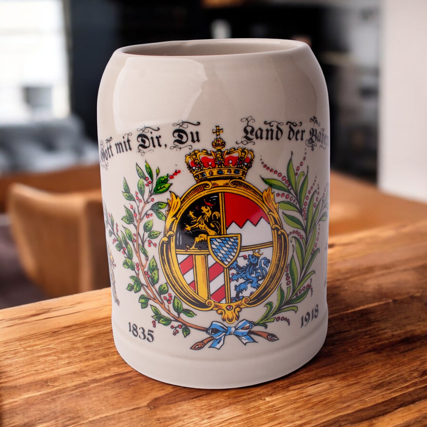 Stein - Bierkrug "Gott mit Dir" - meinherzschlag.de