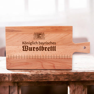 Schneidebrett "Königl. bayrisches Wurstbrettl" - meinherzschlag.de