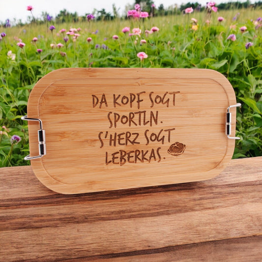 Brotzeitbox "s'Herz sogt Leberkas" - meinherzschlag.de