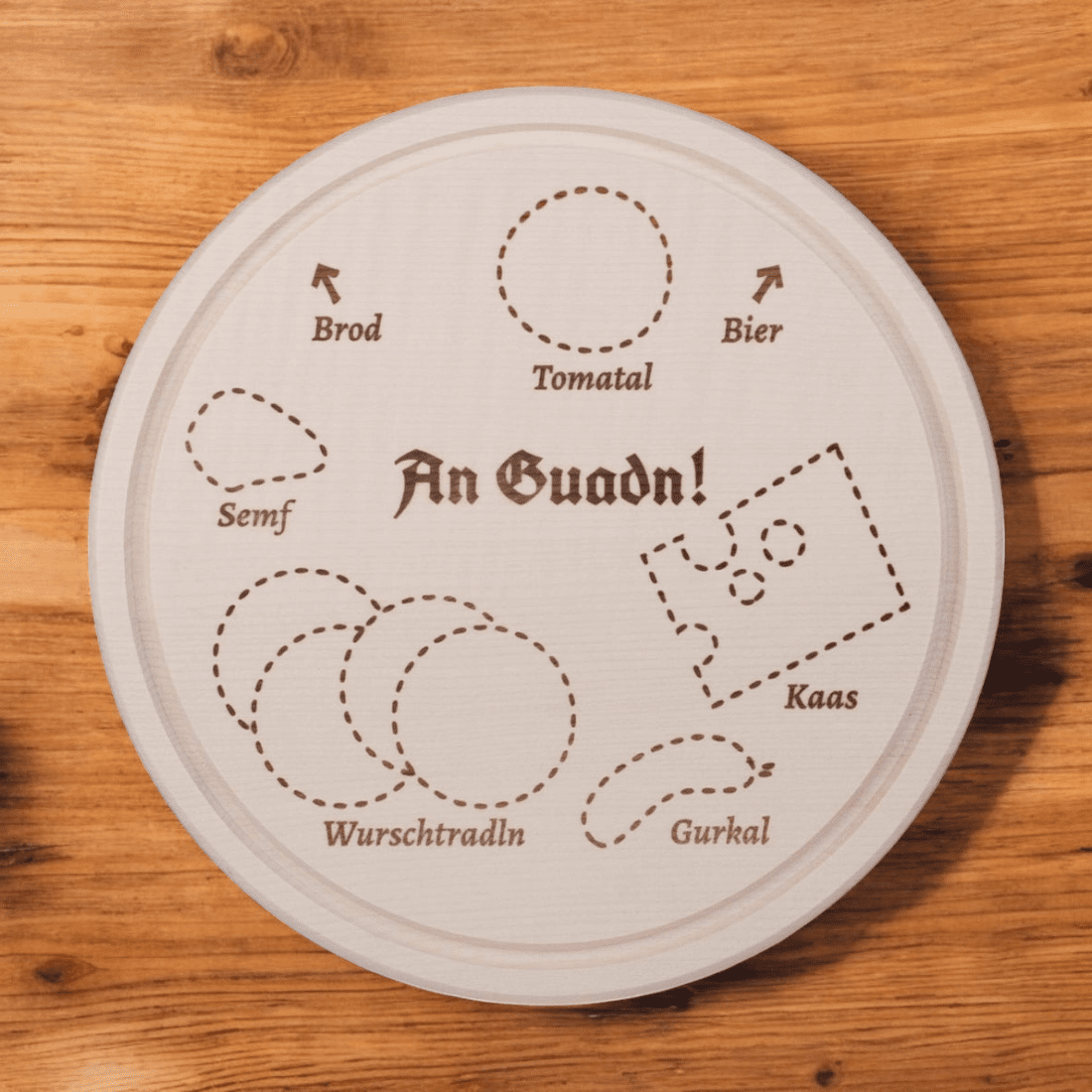 Brotzeitbrettl "An Guadn" - meinherzschlag.de