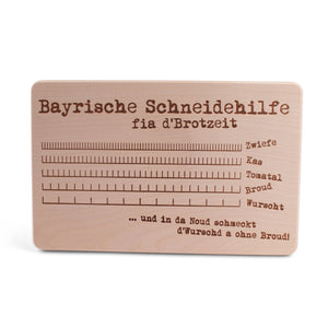 Brotzeitbrettl "Bayrische Schneidehilfe" - meinherzschlag.de