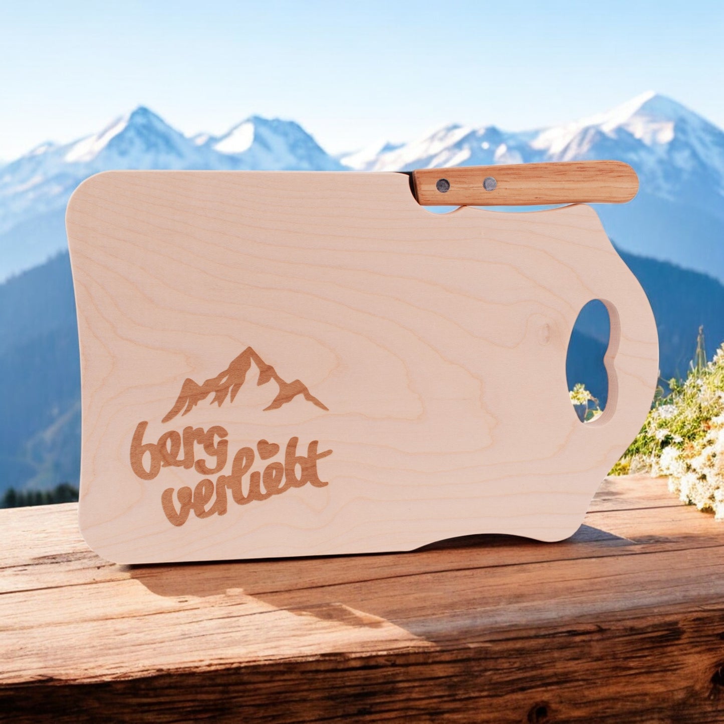 Brotzeitbrettl "Bergverliebt" - meinherzschlag.de