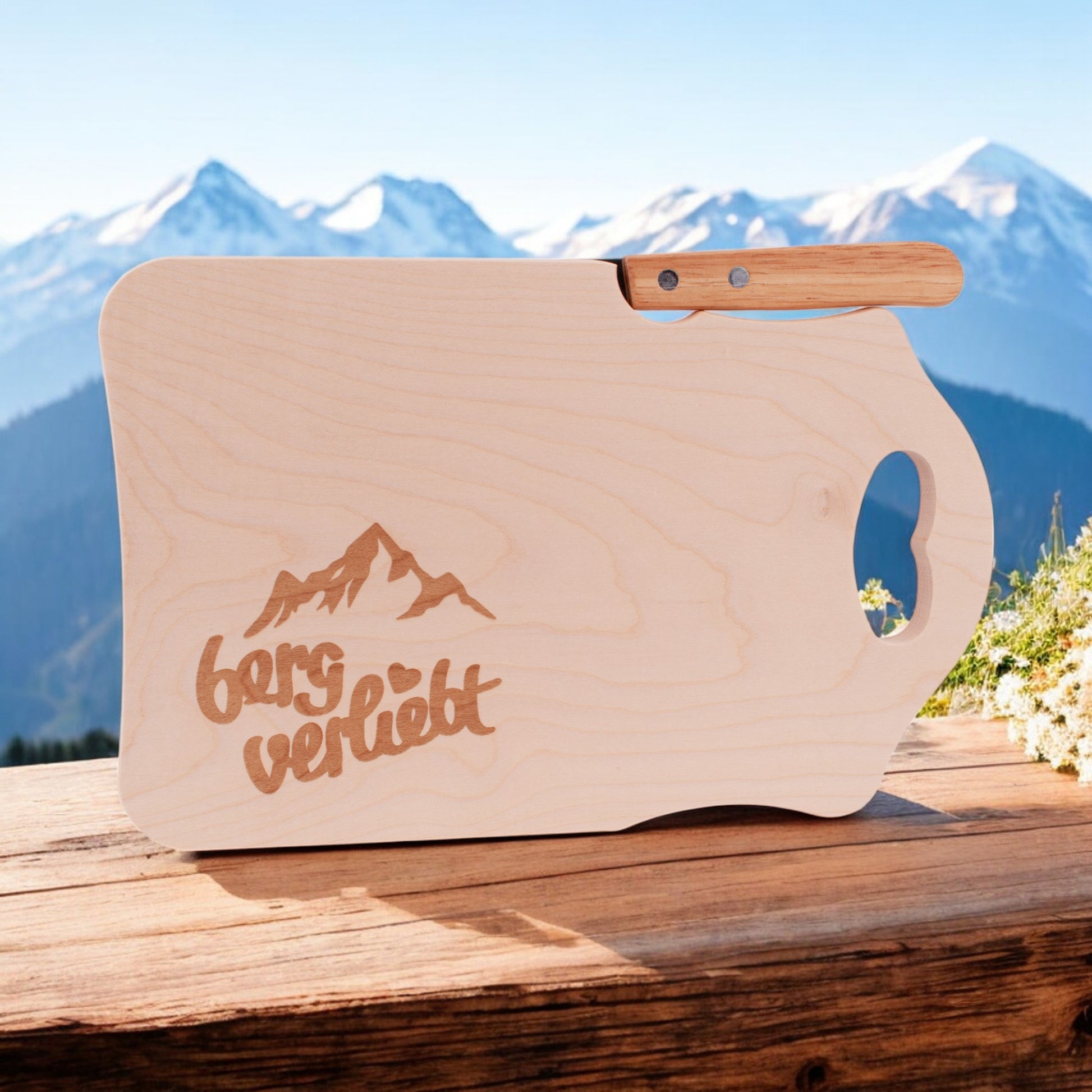 Brotzeitbrettl "Bergverliebt" - meinherzschlag.de