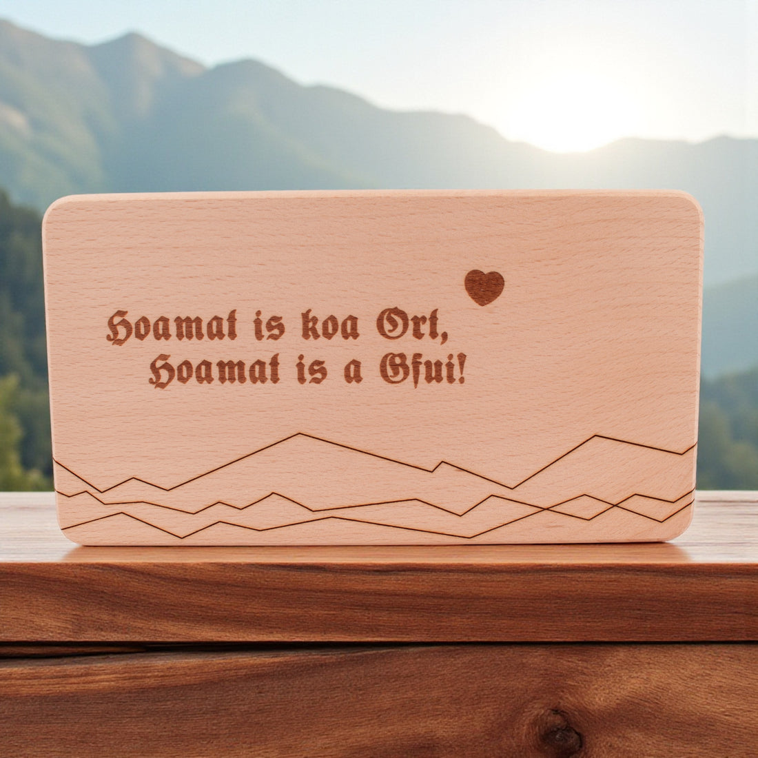 Brotzeitbrettl &quot;Hoamat is a Gfui!&quot;