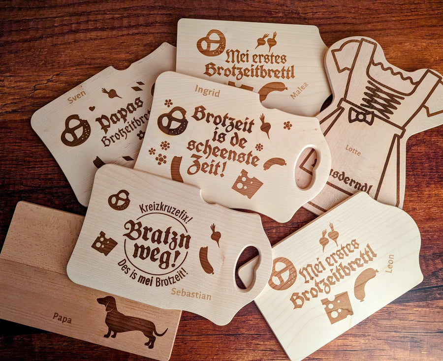 Brotzeitbrettl "Dirndl" - meinherzschlag.de