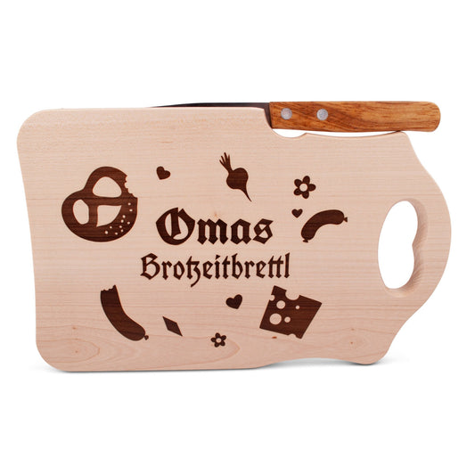 Brotzeitbrettl "Omas Brotzeitbrettl" - meinherzschlag.de