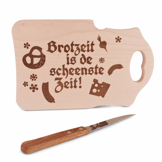 Brotzeitbrettl "Brotzeit is de scheenste Zeit" - meinherzschlag.de