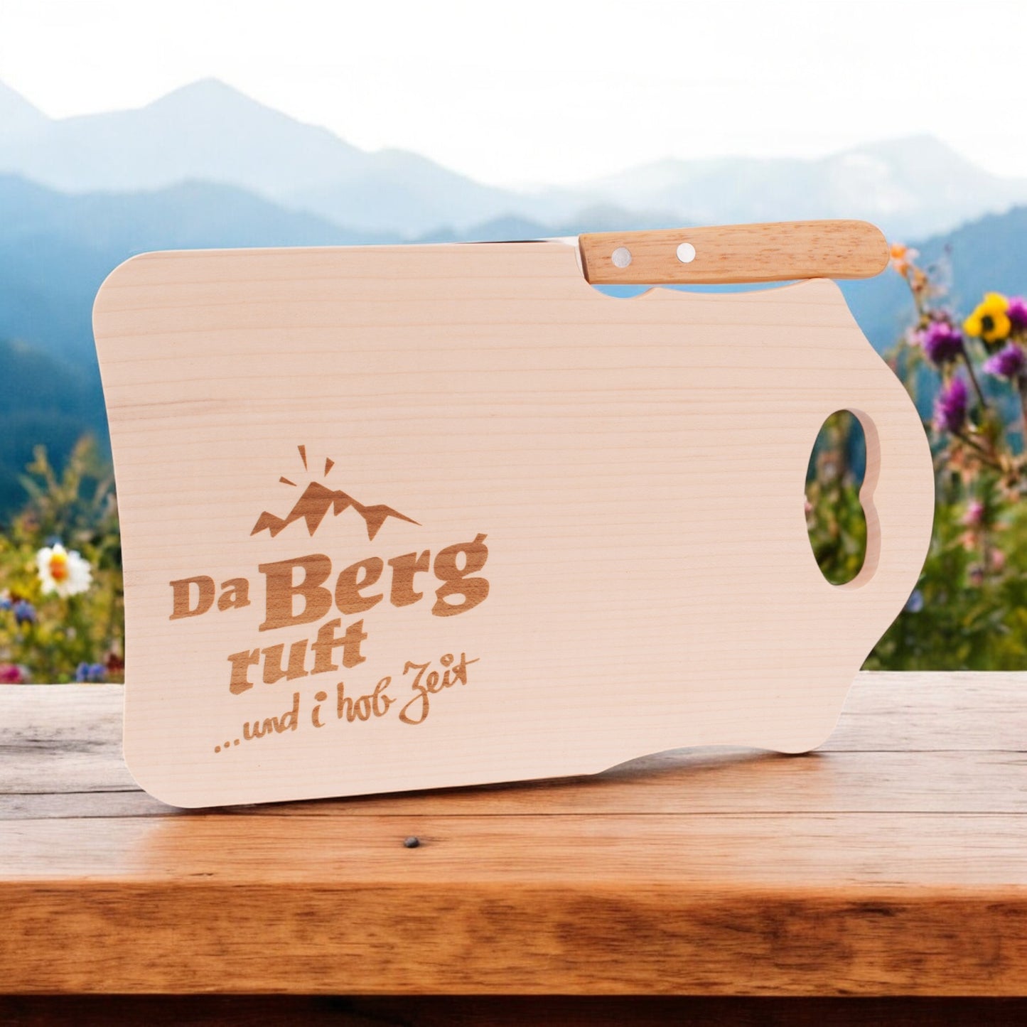 Brotzeitbrettl "Da Berg ruft!" - meinherzschlag.de