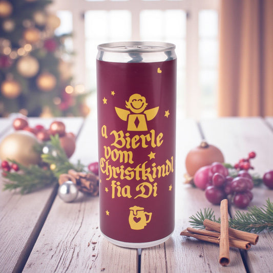 Bierdose "a Bierle vom Christkindl fia Di" - meinherzschlag.de