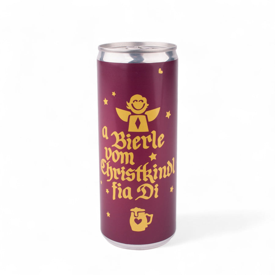 Bierdose "a Bierle vom Christkindl fia Di" - meinherzschlag.de