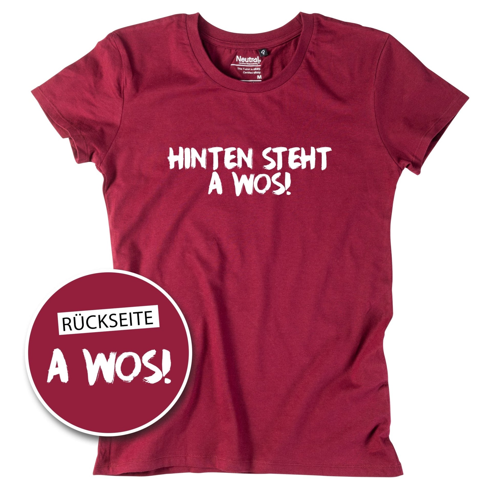 Damen - Shirt "A Wos!" (mit Rückenprint) - meinherzschlag.de