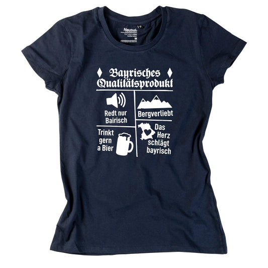 Damen - Shirt "Bayrisches Qualitätsprodukt" - meinherzschlag.de
